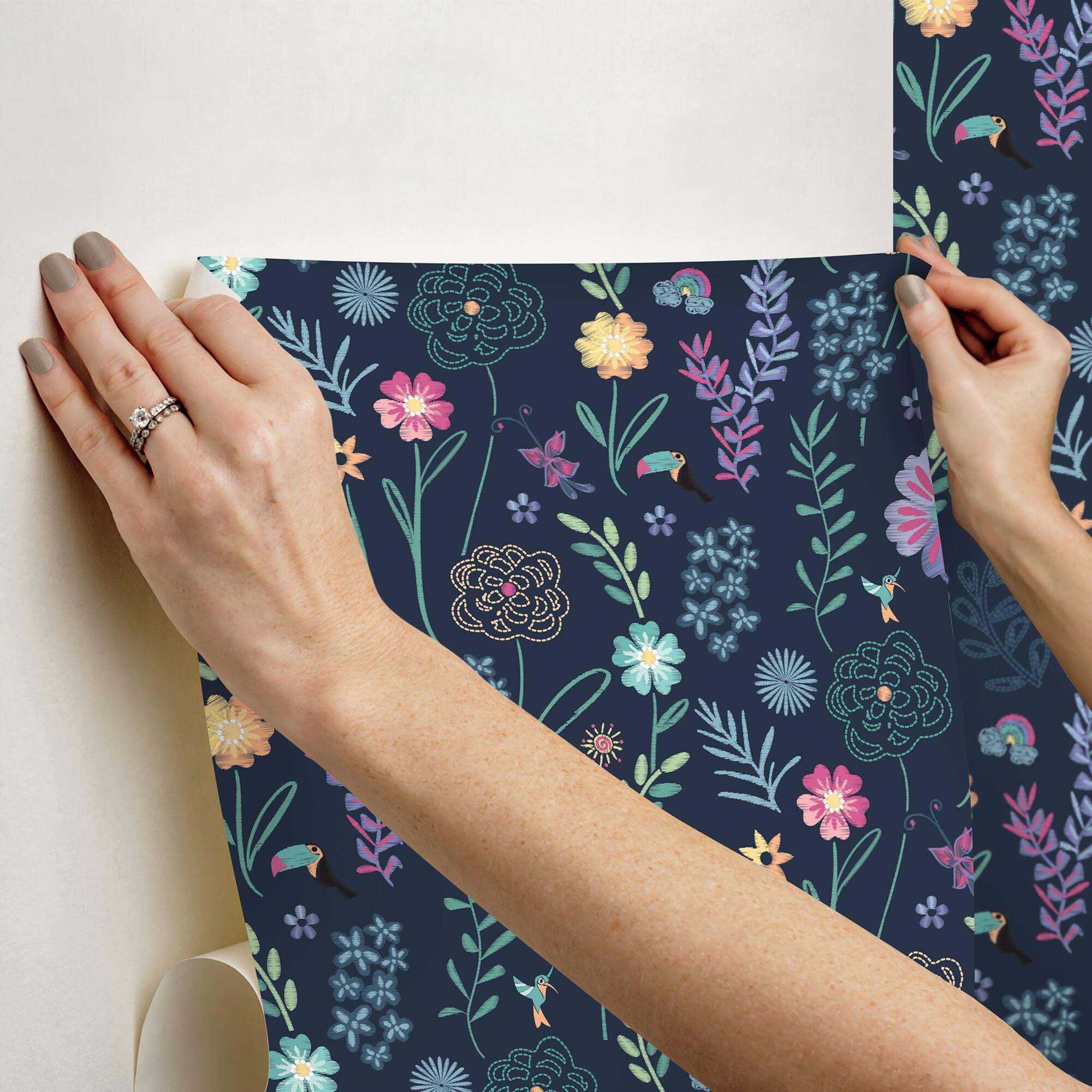 RoomMates Disney Encanto Embroidery Floral Peel & Stick Wallpaper
